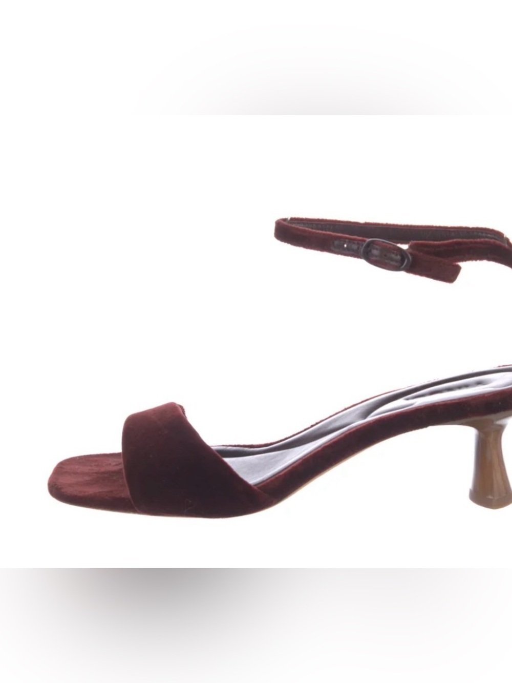 Vince Prue City Kitten Heel Sandal in Pinot Velvet 8.5 M - Picture 5 of 14